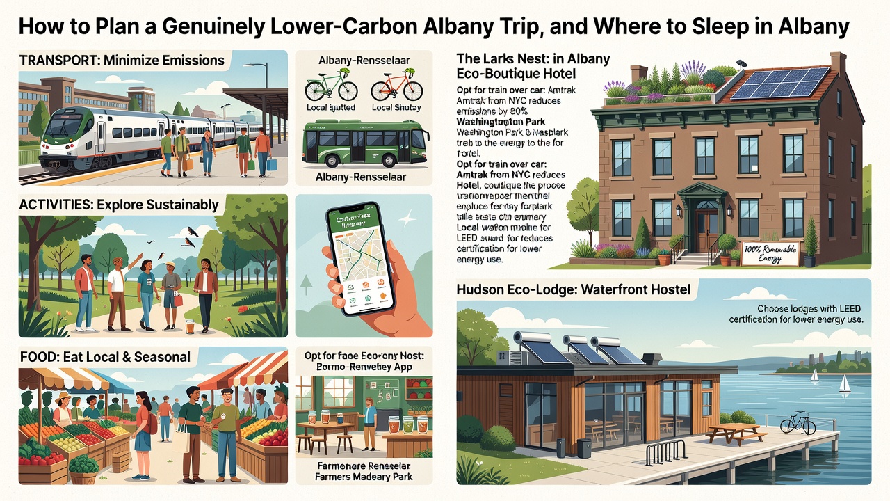How to Plan a Genuinely Lower-Carbon Albany Trip, and Where to Sleep