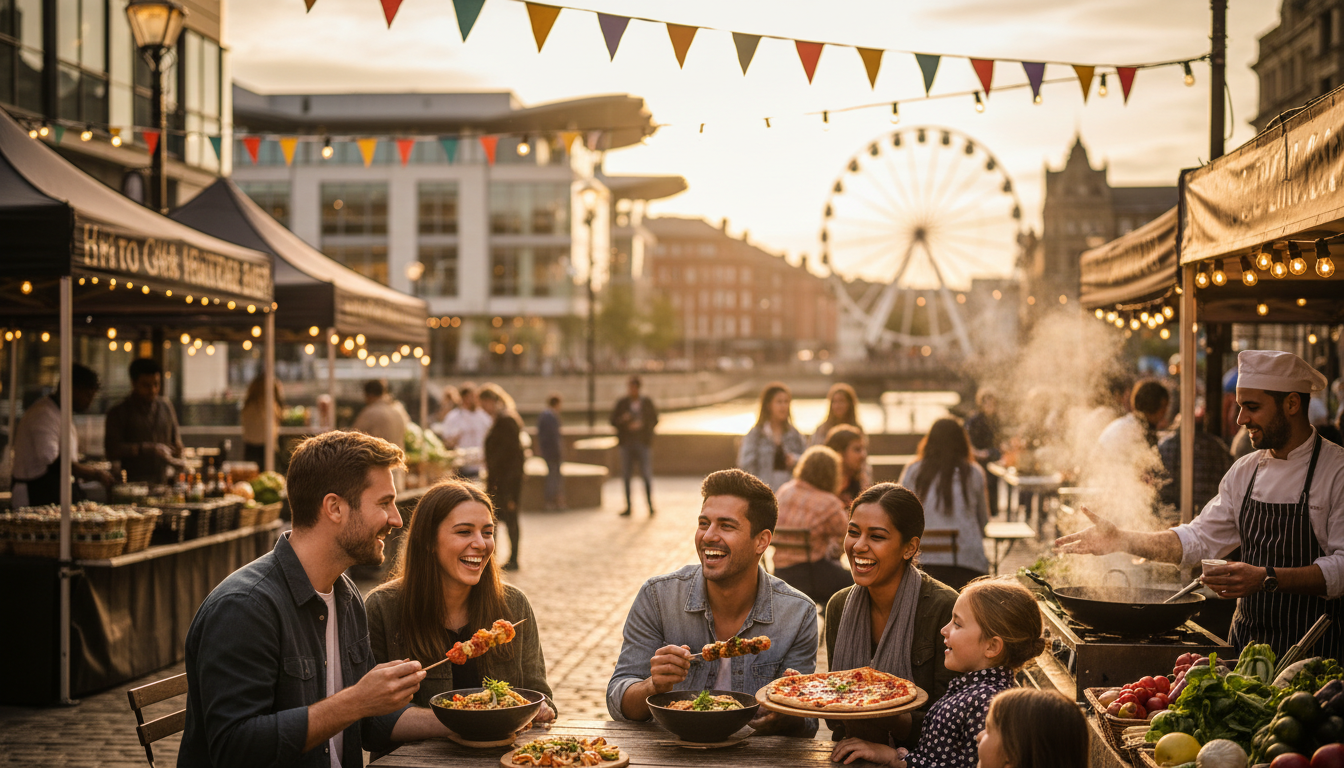 Diners on the Oracle Riverside terrace beside the River Kennet in Reading
