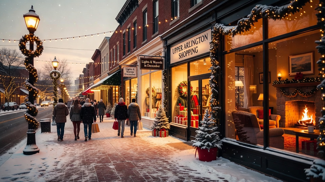 Upper Arlington in December: Lights, Shopping and a Warm Room